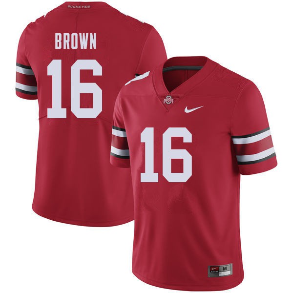 Ohio State Buckeyes #16 Cameron Brown Men Official Jersey Red